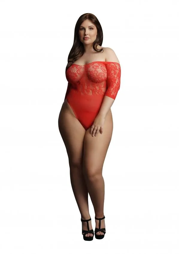Anal Shots Toys Le Desir Presents Rhinestone Off Shoulder Body Red Q