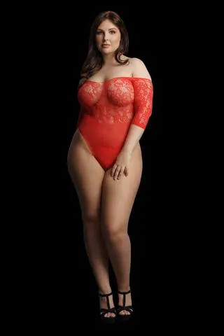 Anal Shots Toys Le Desir Presents Rhinestone Off Shoulder Body Red Q