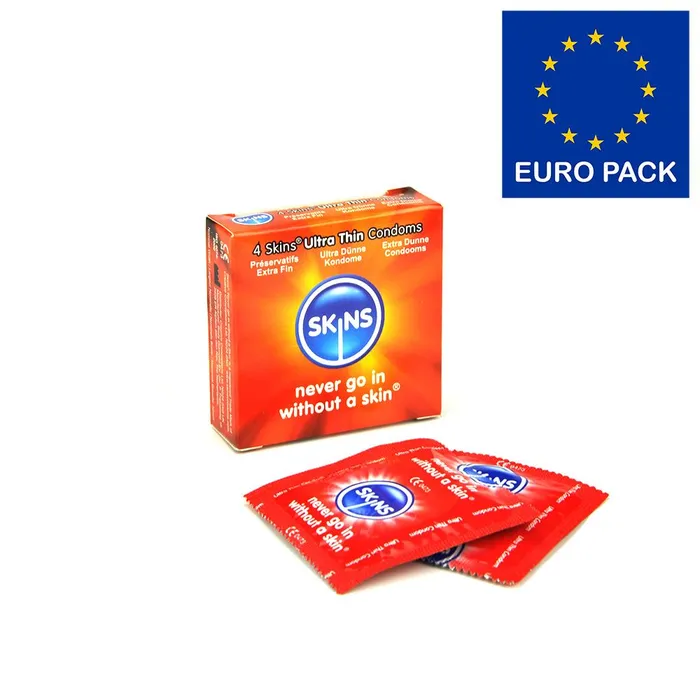 Lovetwoo Male Sex Toys Skins Condoms Ultra Thin 4 Pack Euro 1