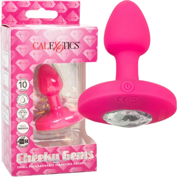 Male Sex Toys California Exotic Novelties Cheeky Gems Small Rechargeable Vibrating Probe Multiple Colours