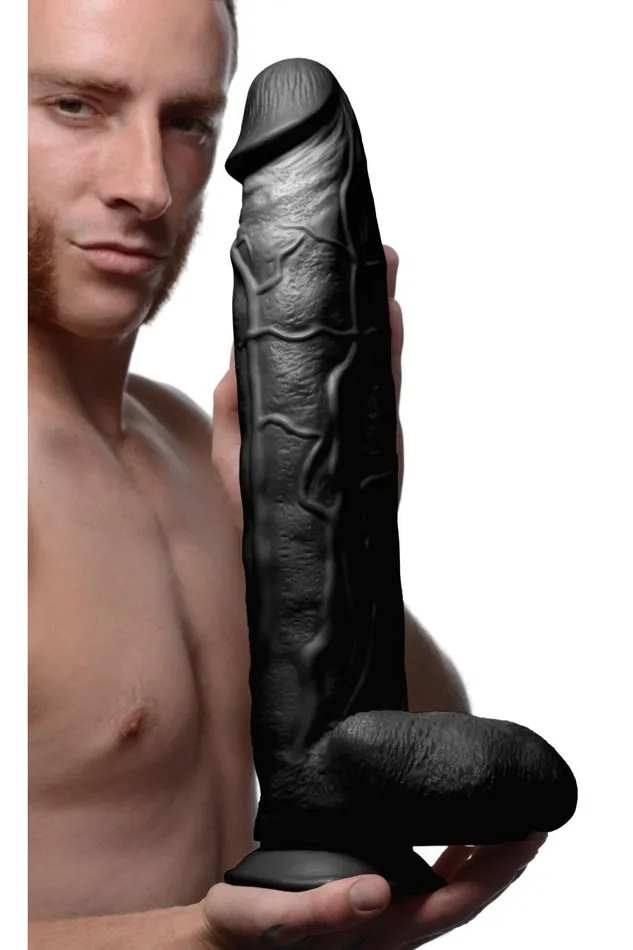 Raging Rhino 17 Inch Veiny Dildo Black Sd Anal