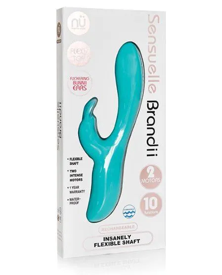 Sensuelle Vibrators Sensuelle Brandii Bendable Rabbit Vibrator Teal Blue Sensuelle Vibrators Sensuelle Brandii Bendable Rabbit Vibrator Teal Blue