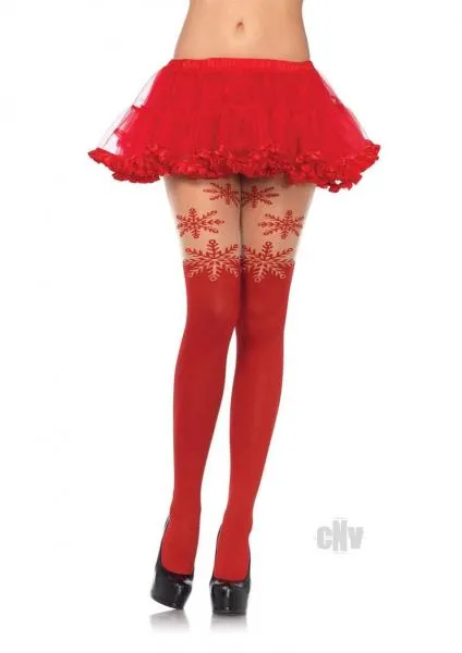 Spandex Snowflake Hose Accent Os Red Seductucom Vibrators