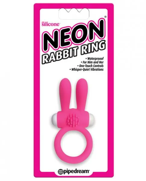 Vibrators Pipedream Neon Rabbit Ring Vibrator Pink Vibrators Pipedream Neon Rabbit Ring Vibrator Pink