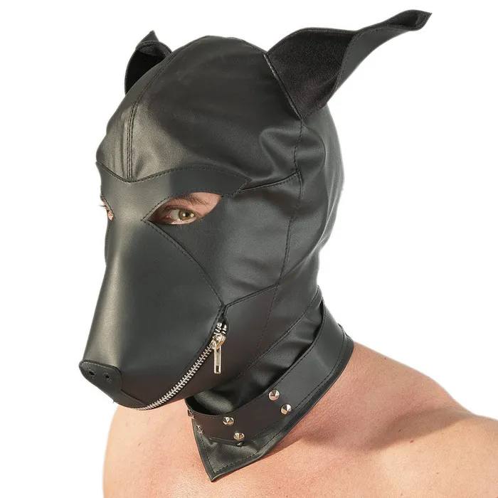 Fetish Collection Restraints Imitation Leather Dog Mask