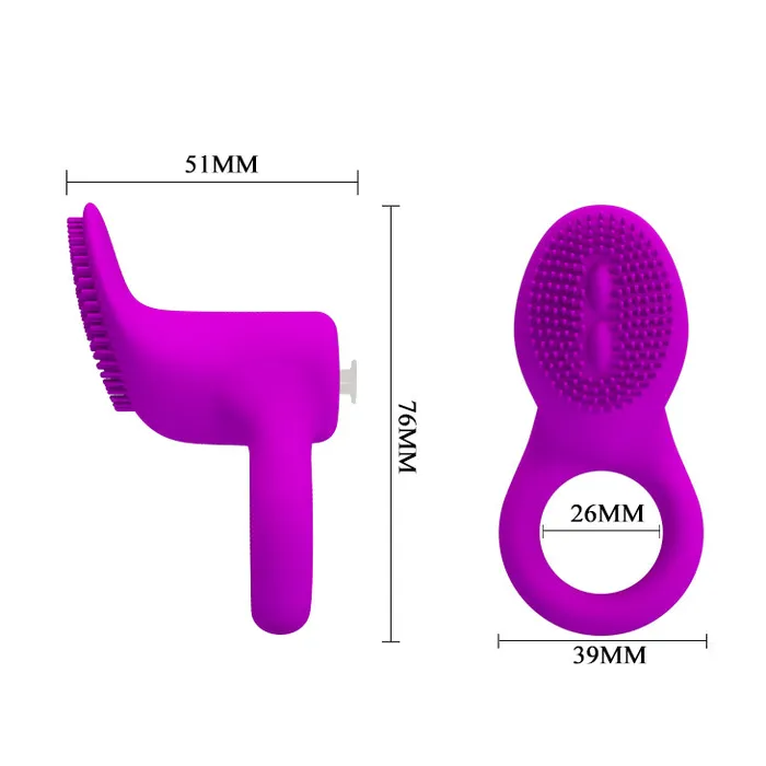 PRETTY LOVE Cobra Cock Ring Couples Vibrator Purple Pretty Love Vibrators