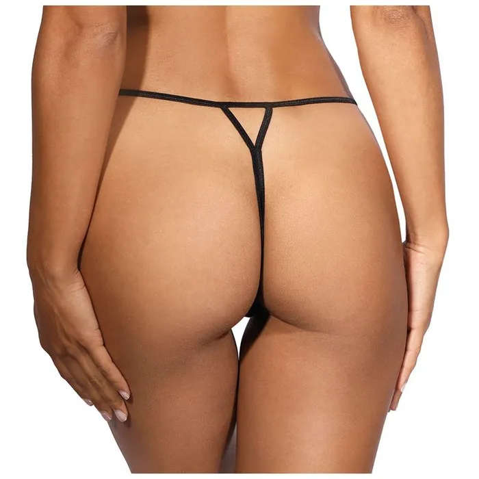 Anal Axami Lingerie Axami Lingerie Lace Open Front GString Black SM