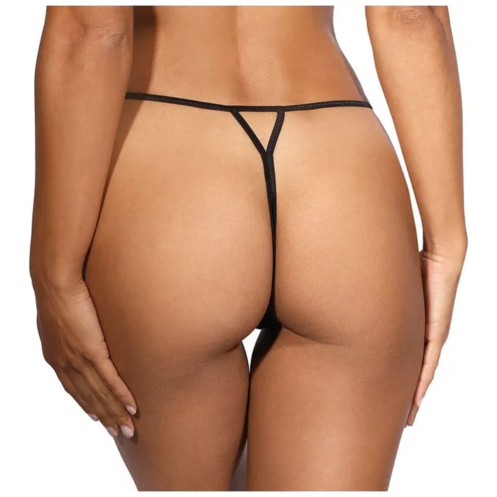 Anal Axami Lingerie Axami Lingerie Lace Open Front GString Black SM