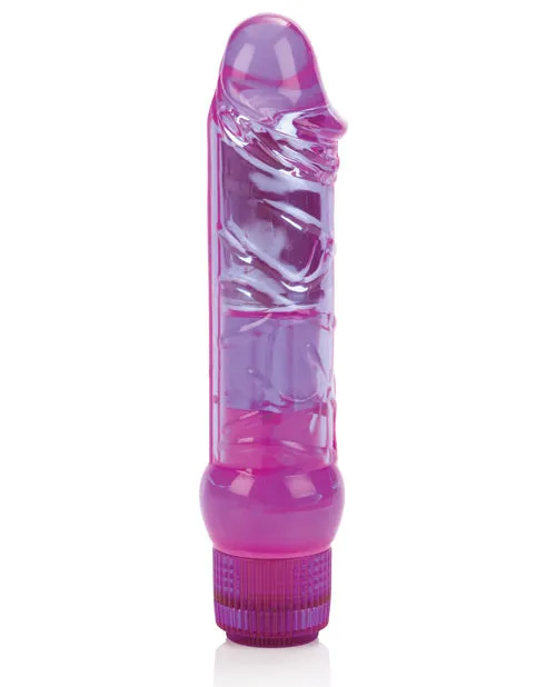 California Exotic Novelties Vibrators Crystalessence 65 Gyrating Penis Purple