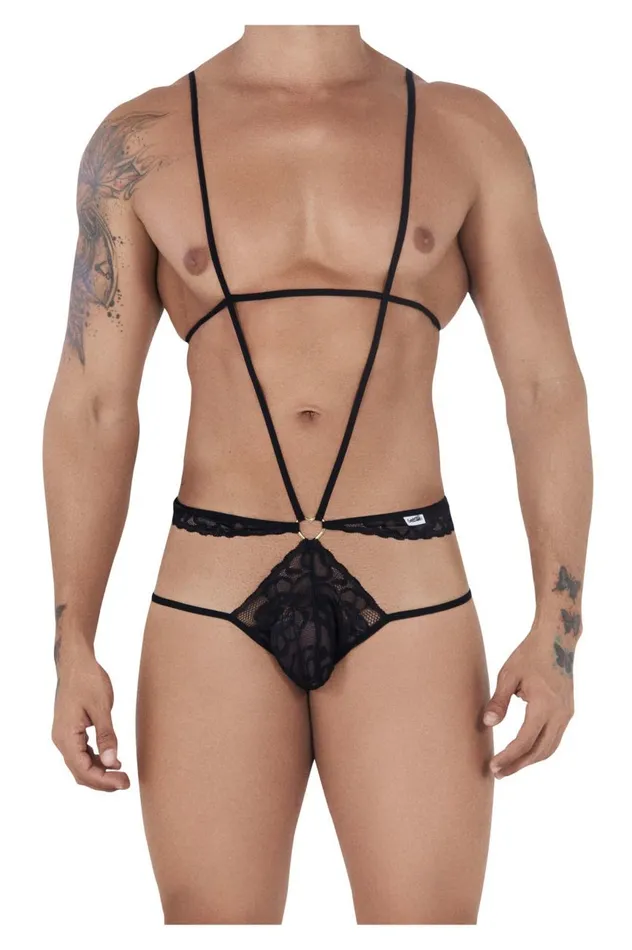 CandyMan Teddies And Bodies Lace Bodysuit Jockstrap
