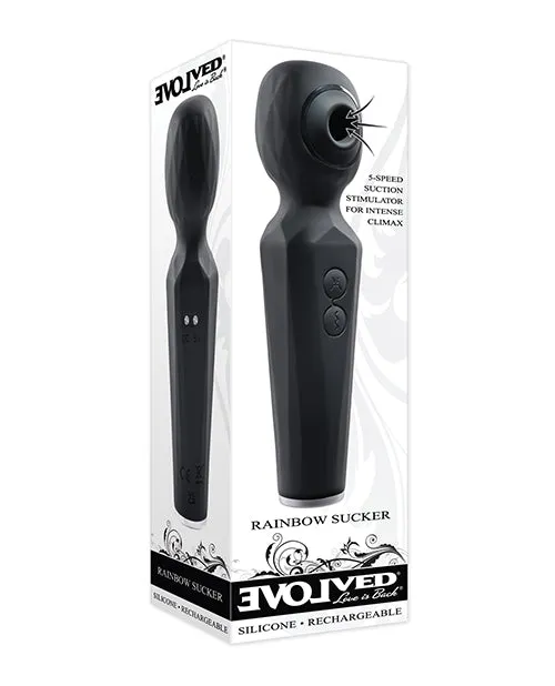 Evolved Rainbow Sucker Wand Black Evolved Novelties INC Vibrators