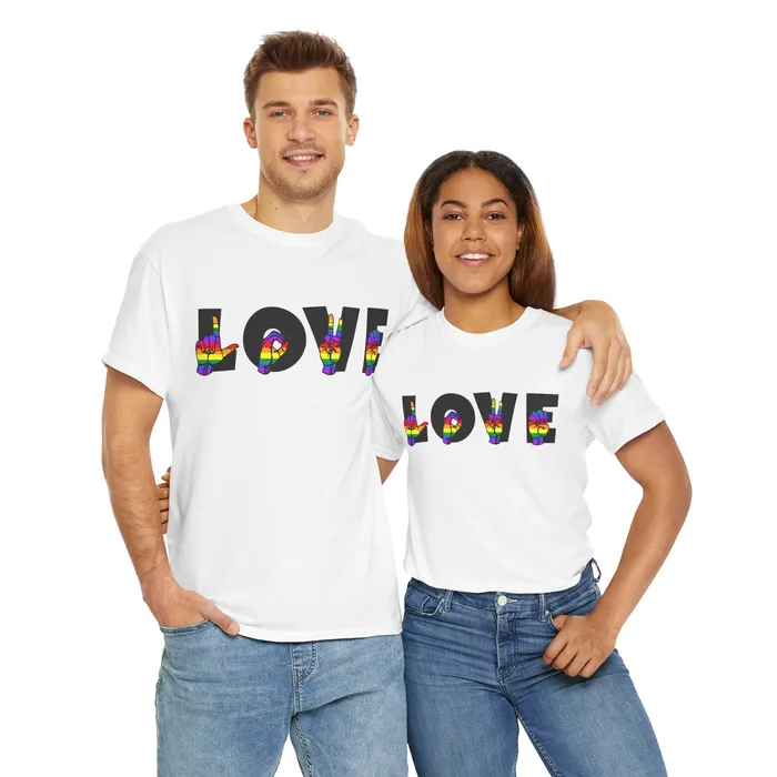 LOVE Sign Language Shirt ALS Sign Language Shirt Pride T shirt Teacher Gift Sign Language Gift LGBTQIA Als Lover Shirt Printify Vibrators