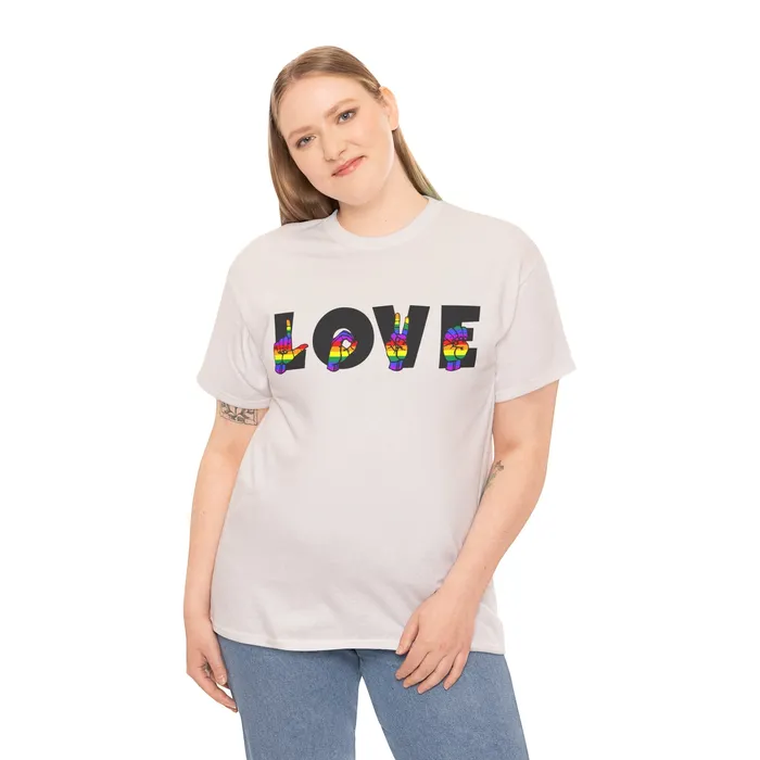 LOVE Sign Language Shirt ALS Sign Language Shirt Pride T shirt Teacher Gift Sign Language Gift LGBTQIA Als Lover Shirt Printify Vibrators