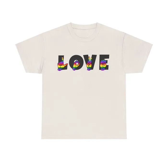 LOVE Sign Language Shirt ALS Sign Language Shirt Pride T shirt Teacher Gift Sign Language Gift LGBTQIA Als Lover Shirt Printify Vibrators