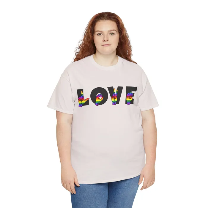 LOVE Sign Language Shirt ALS Sign Language Shirt Pride T shirt Teacher Gift Sign Language Gift LGBTQIA Als Lover Shirt Printify Vibrators