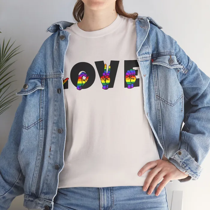 LOVE Sign Language Shirt ALS Sign Language Shirt Pride T shirt Teacher Gift Sign Language Gift LGBTQIA Als Lover Shirt Printify Vibrators