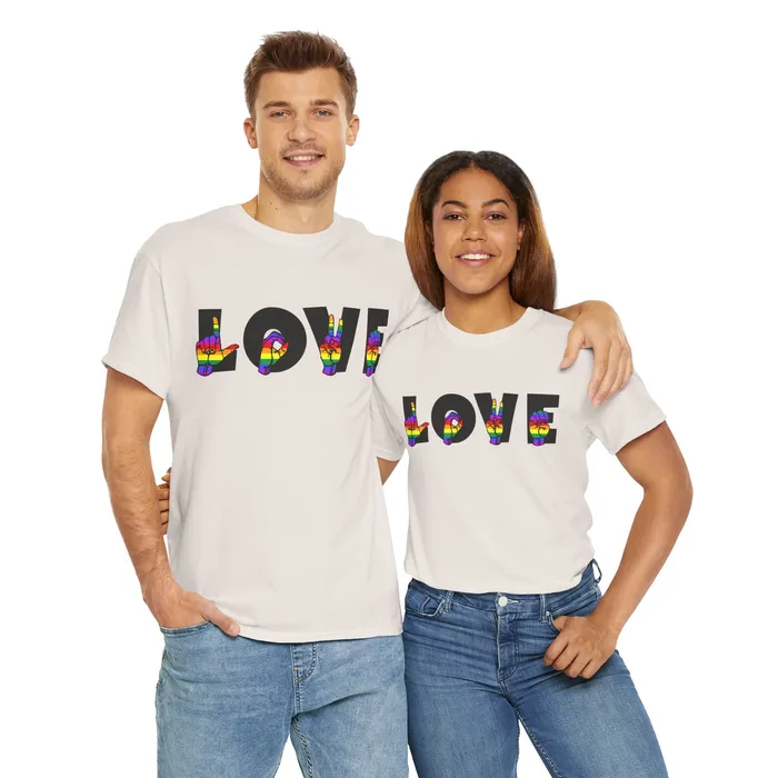 LOVE Sign Language Shirt ALS Sign Language Shirt Pride T shirt Teacher Gift Sign Language Gift LGBTQIA Als Lover Shirt Printify Vibrators
