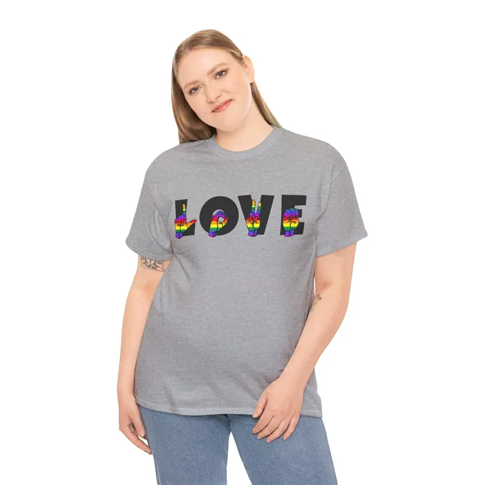 LOVE Sign Language Shirt ALS Sign Language Shirt Pride T shirt Teacher Gift Sign Language Gift LGBTQIA Als Lover Shirt Printify Vibrators
