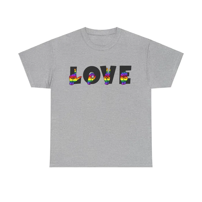 LOVE Sign Language Shirt ALS Sign Language Shirt Pride T shirt Teacher Gift Sign Language Gift LGBTQIA Als Lover Shirt Printify Vibrators