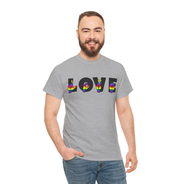 LOVE Sign Language Shirt ALS Sign Language Shirt Pride T shirt Teacher Gift Sign Language Gift LGBTQIA Als Lover Shirt Printify Vibrators