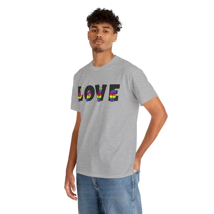 LOVE Sign Language Shirt ALS Sign Language Shirt Pride T shirt Teacher Gift Sign Language Gift LGBTQIA Als Lover Shirt Printify Vibrators