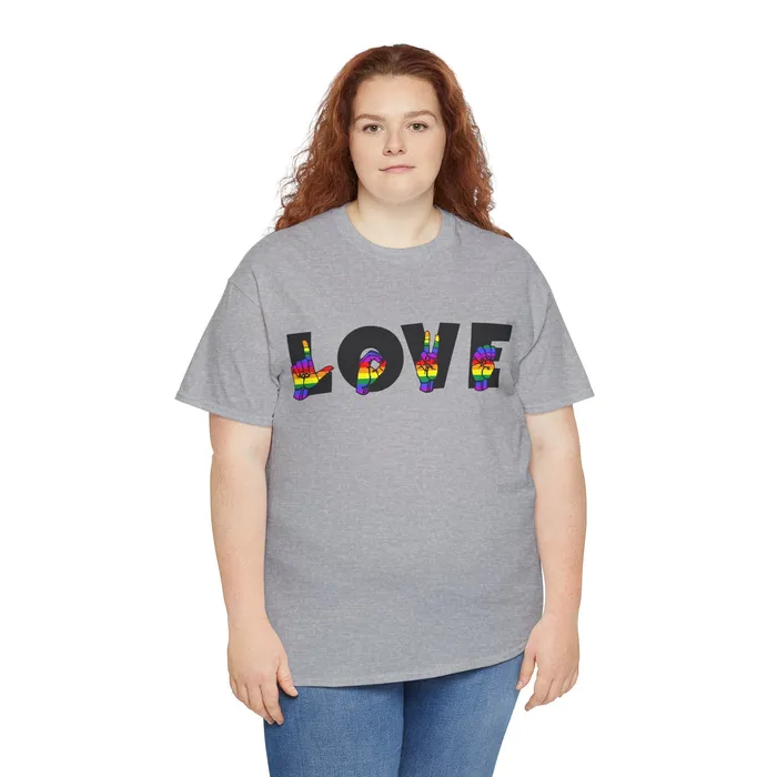 LOVE Sign Language Shirt ALS Sign Language Shirt Pride T shirt Teacher Gift Sign Language Gift LGBTQIA Als Lover Shirt Printify Vibrators