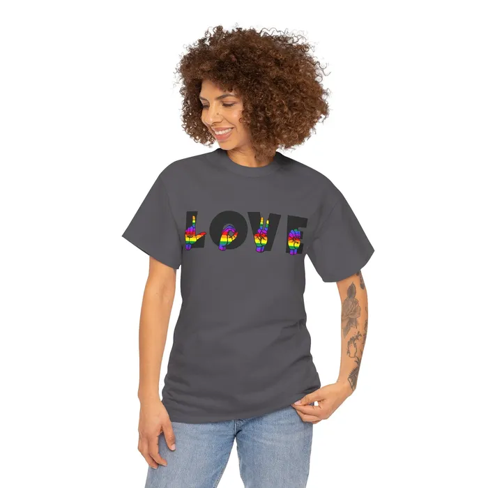 LOVE Sign Language Shirt ALS Sign Language Shirt Pride T shirt Teacher Gift Sign Language Gift LGBTQIA Als Lover Shirt Printify Vibrators