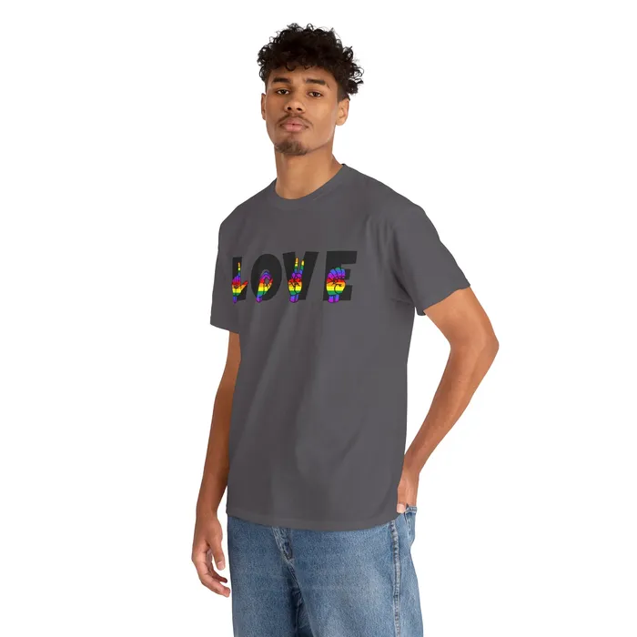 LOVE Sign Language Shirt ALS Sign Language Shirt Pride T shirt Teacher Gift Sign Language Gift LGBTQIA Als Lover Shirt Printify Vibrators