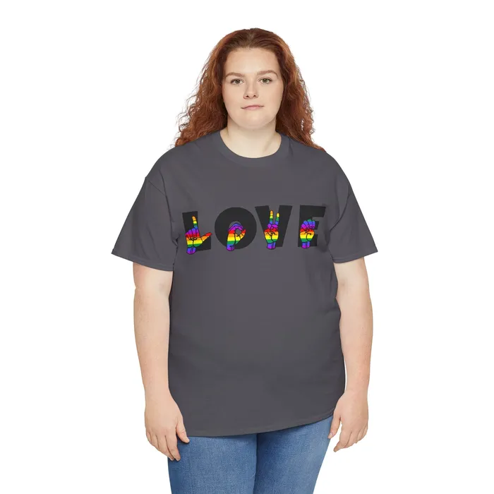 LOVE Sign Language Shirt ALS Sign Language Shirt Pride T shirt Teacher Gift Sign Language Gift LGBTQIA Als Lover Shirt Printify Vibrators