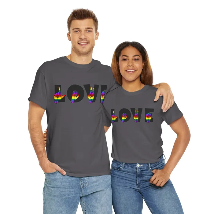 LOVE Sign Language Shirt ALS Sign Language Shirt Pride T shirt Teacher Gift Sign Language Gift LGBTQIA Als Lover Shirt Printify Vibrators