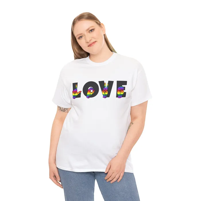 LOVE Sign Language Shirt ALS Sign Language Shirt Pride T shirt Teacher Gift Sign Language Gift LGBTQIA Als Lover Shirt Printify Vibrators