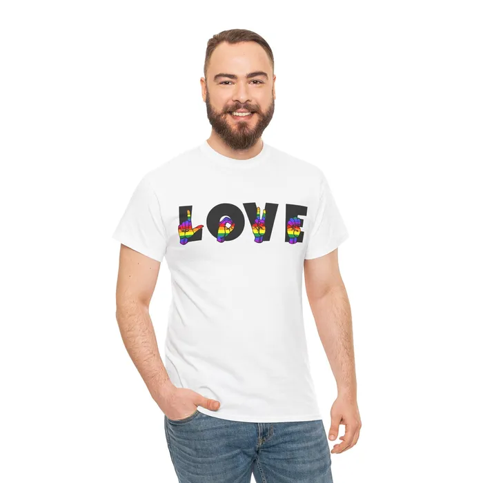 LOVE Sign Language Shirt ALS Sign Language Shirt Pride T shirt Teacher Gift Sign Language Gift LGBTQIA Als Lover Shirt Printify Vibrators