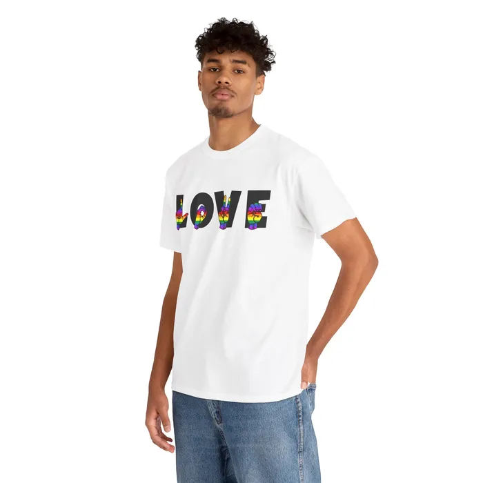 LOVE Sign Language Shirt ALS Sign Language Shirt Pride T shirt Teacher Gift Sign Language Gift LGBTQIA Als Lover Shirt Printify Vibrators