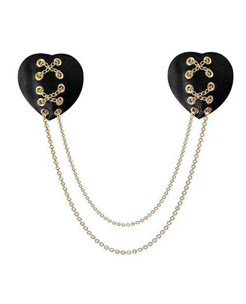 Neva Nude Anal Neva Nude Two Heart Chained Pasties Black Os