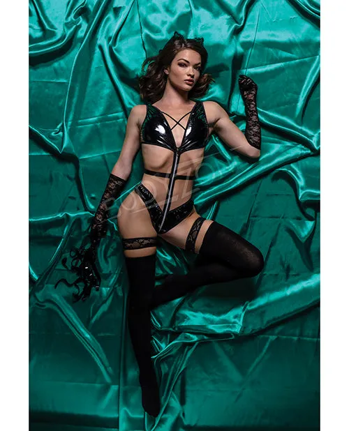 Role Play Kinky Kitty Cat 6 Pc Set Black Bodyzone Apparel Anal