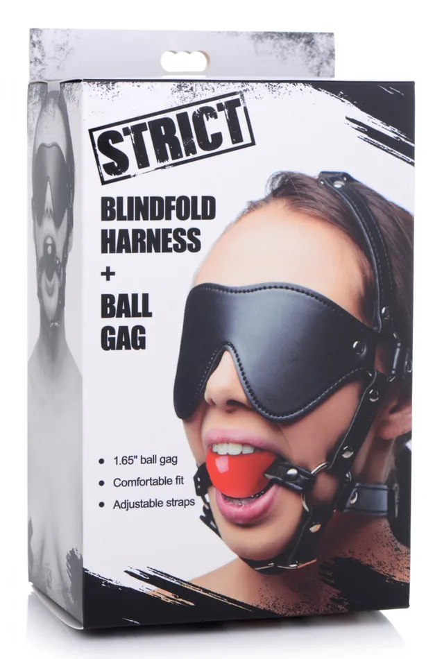 Sex Toy Distributing Anal Blindfold Harness and Black Ball Gag Sex Toy Distributing Anal Blindfold Harness and Black Ball Gag