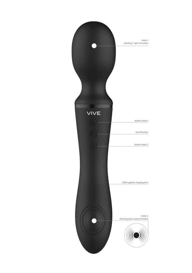 Enora Wand Vibrator Black Shots America Vibrators