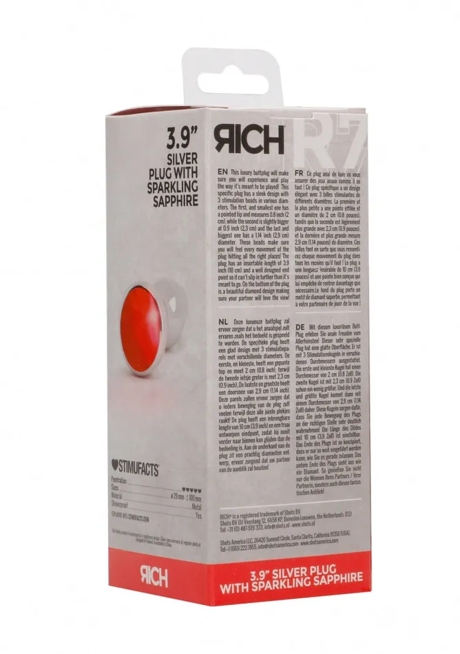 R7 Silver Plug 39 Inch Red Sapphire Shots America Anal