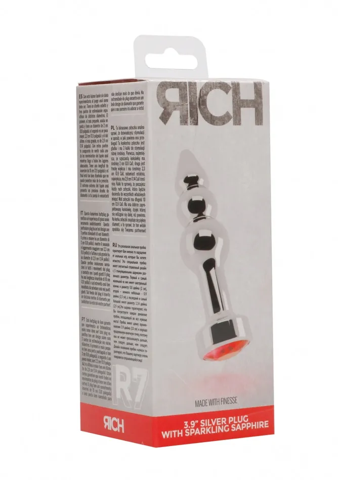 R7 Silver Plug 39 Inch Red Sapphire Shots America Anal