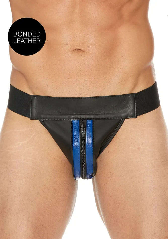 Shots America Vibrators Plain Front With Zip Jock Sm Blue