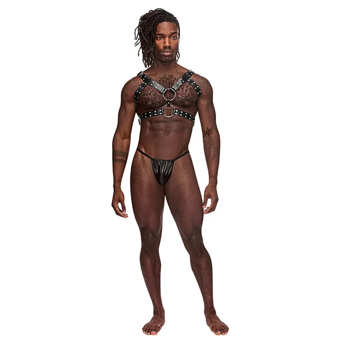 MP Leather Gemini Black OS MalePower Restraints