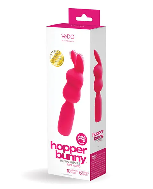 VeDO Vibrators VeDO Hopper Bunny Rechargeable Mini Wand Pink