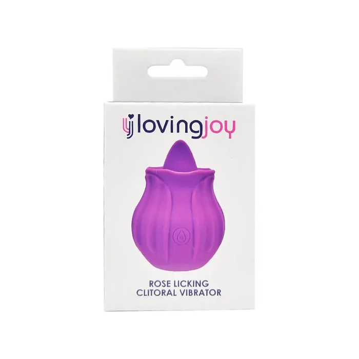 Vibrators Loving Joy Loving Joy Rose Licking Clitoral Vibrator Purple