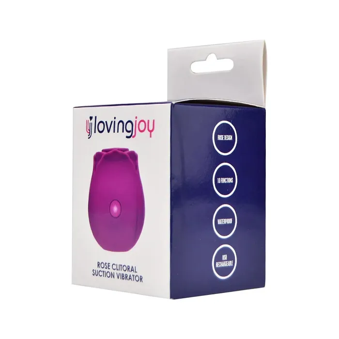Vibrators Loving Joy Loving Joy Rose Licking Clitoral Vibrator Purple