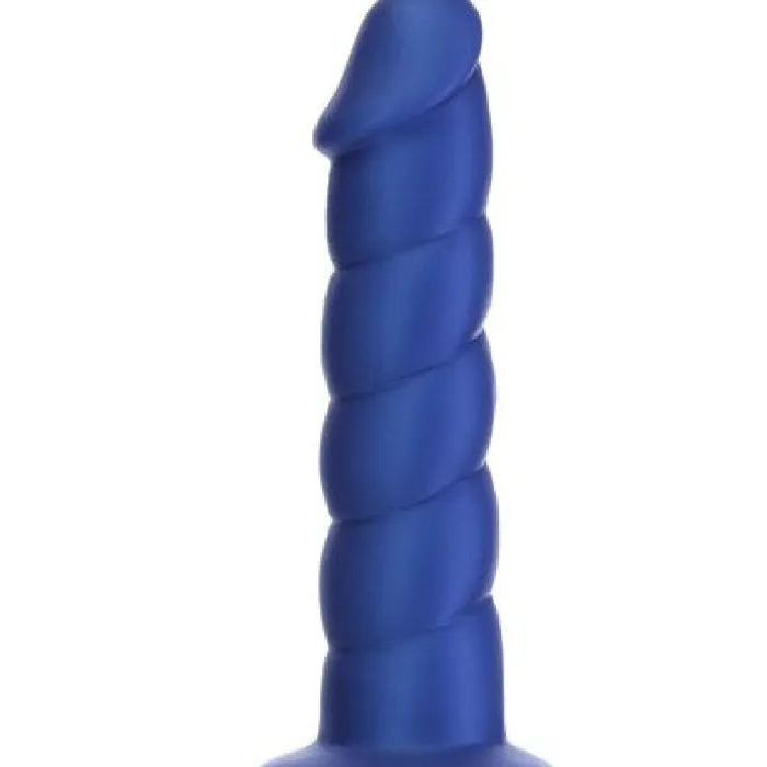 Anal BMS Enterprises Fantasy Blue Unicorn Horn 8 Inch Silicone Dildo