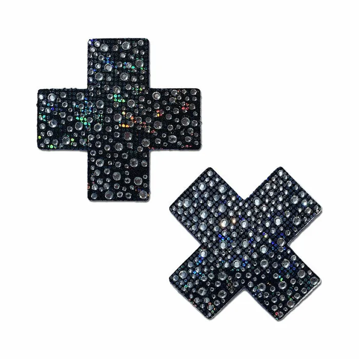 Anal Pastease Pastease Crystal Sparkling Crosses Black