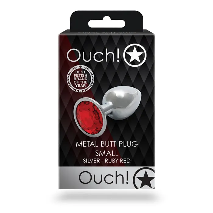 Anal Shots Ouch Round Gem Butt Plug S Silred Shots America Llc