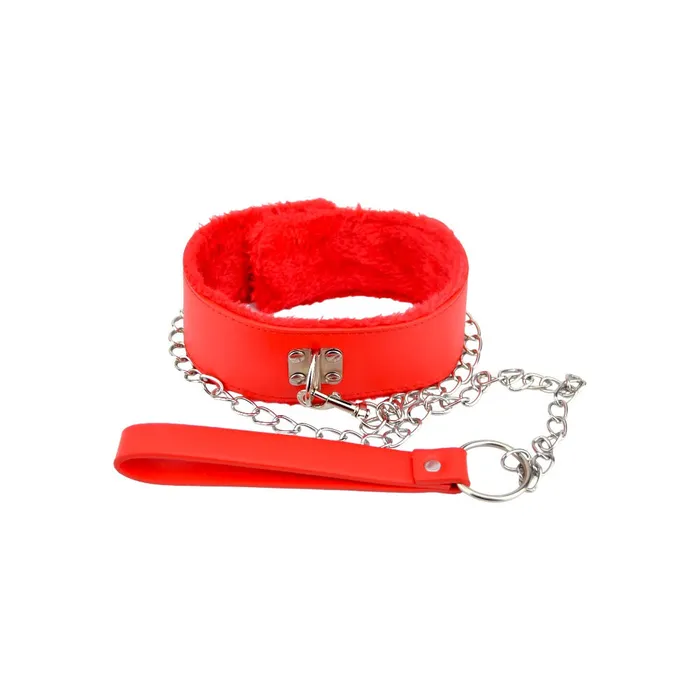 Bound To Please Furry Collar With Leash Red Net1on1 Wholesale Ltd Vibrators