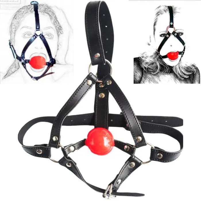 CHASTITY CAGE CO Restraints Mouth Gag Harness Leather Bondage