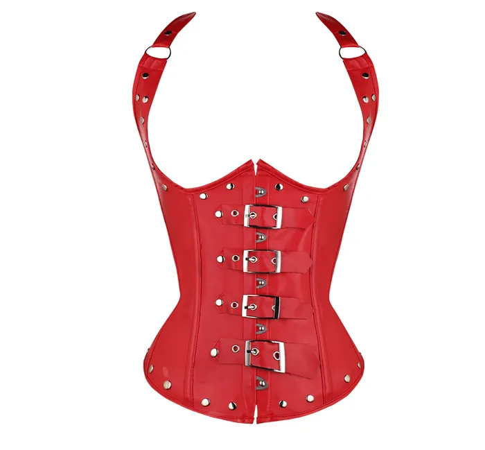 Corsets Black Red Under Bust Steel Boned Corset Sexy Punk Fetish Wear Women Bdsm House of Dasein Anal